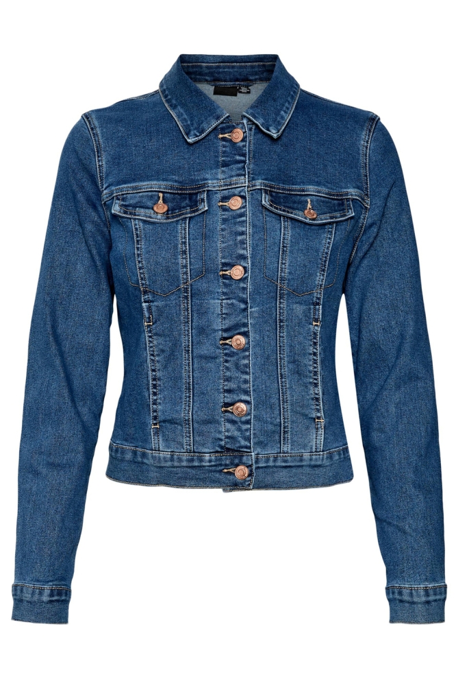 VMLUNA LS SLIM DNM JACKET MIX GA NO 10279492 Medium Blue Denim